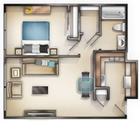 Peers 1 Bedroom Small